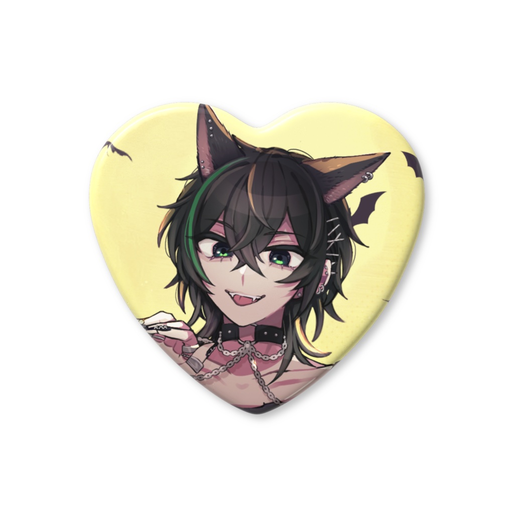 黒瀬ルイハロウィンハート缶バッジ