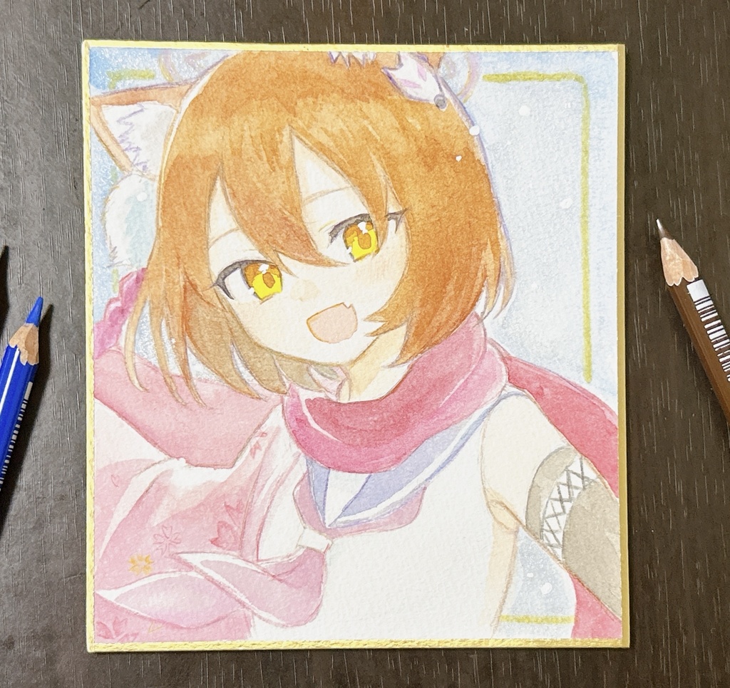 【イラスト】バストアップイズナ【水彩】