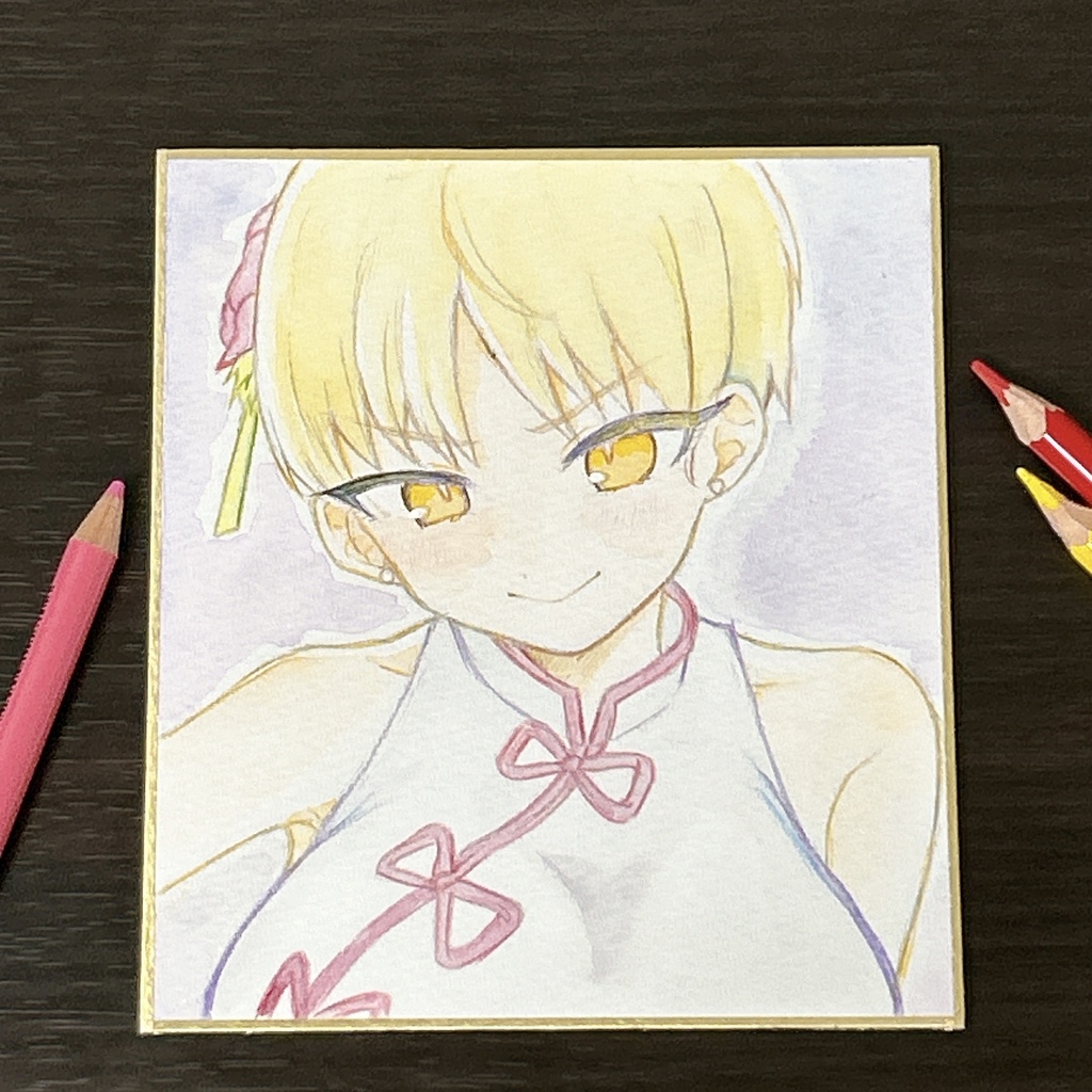 【イラスト】チーパオマリナ【水彩】