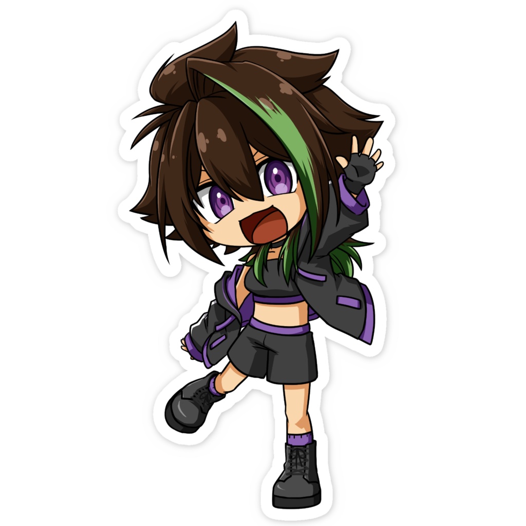 りゅうたぬV スマホステッカー