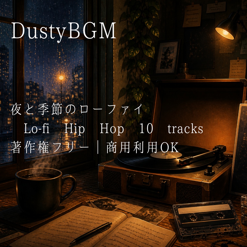 【著作権フリー】ローファイBGM10曲パック 夜と季節のローファイ｜DustyBGM