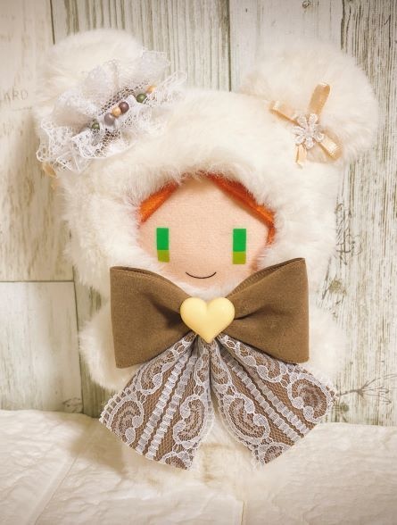 着ぐるみ 白くま スエードブラウンリボン