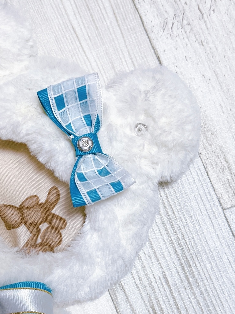 着ぐるみ 大きめうさぎ ホワイト×ターコイズ