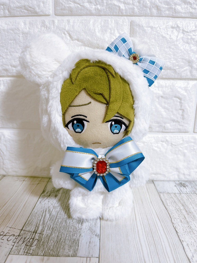 着ぐるみ 大きめうさぎ ホワイト×ターコイズ