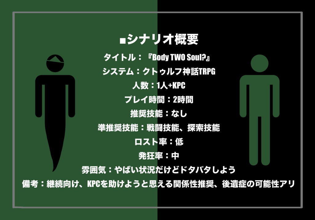 【CoC6版】Body TWO Soul? SPLL:E192315