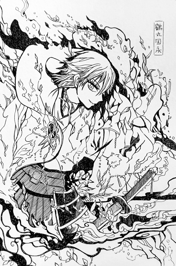 鶴丸国永ファンアート（原画）