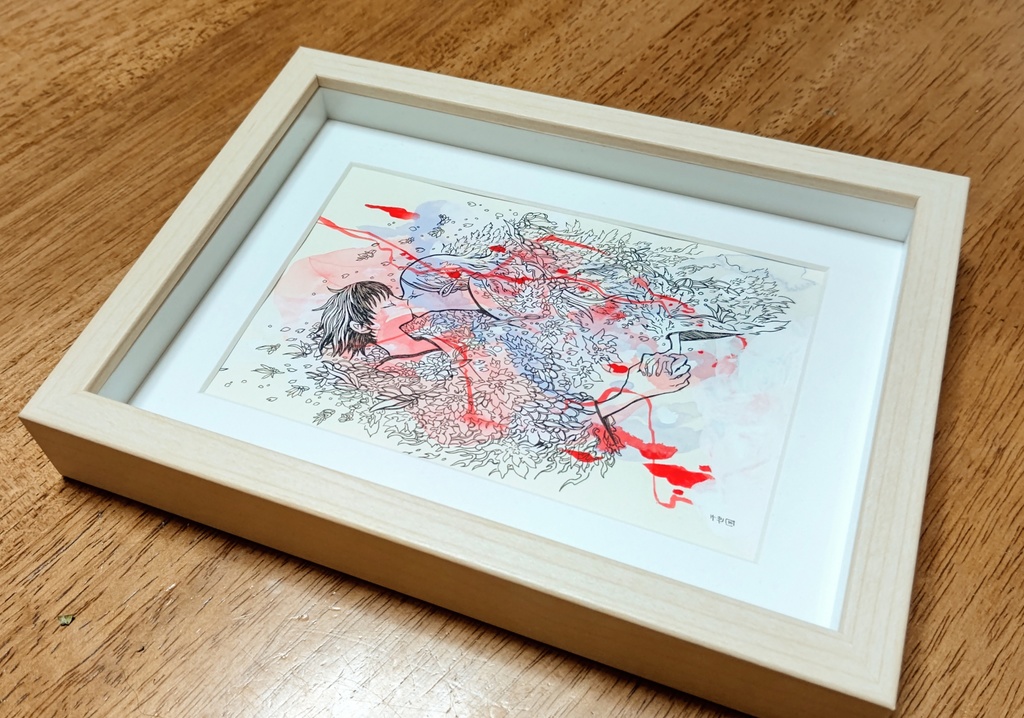 『運命の赤い糸』異類婚礼譚展出展作品 オマケ額付き