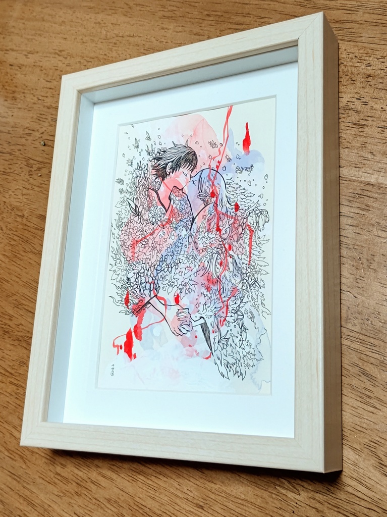 『運命の赤い糸』異類婚礼譚展出展作品 オマケ額付き