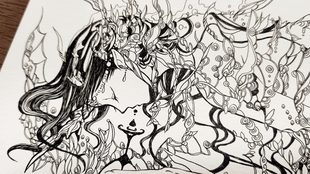 『血肉の恩恵(ユニコーン)』幻獣アート・原画