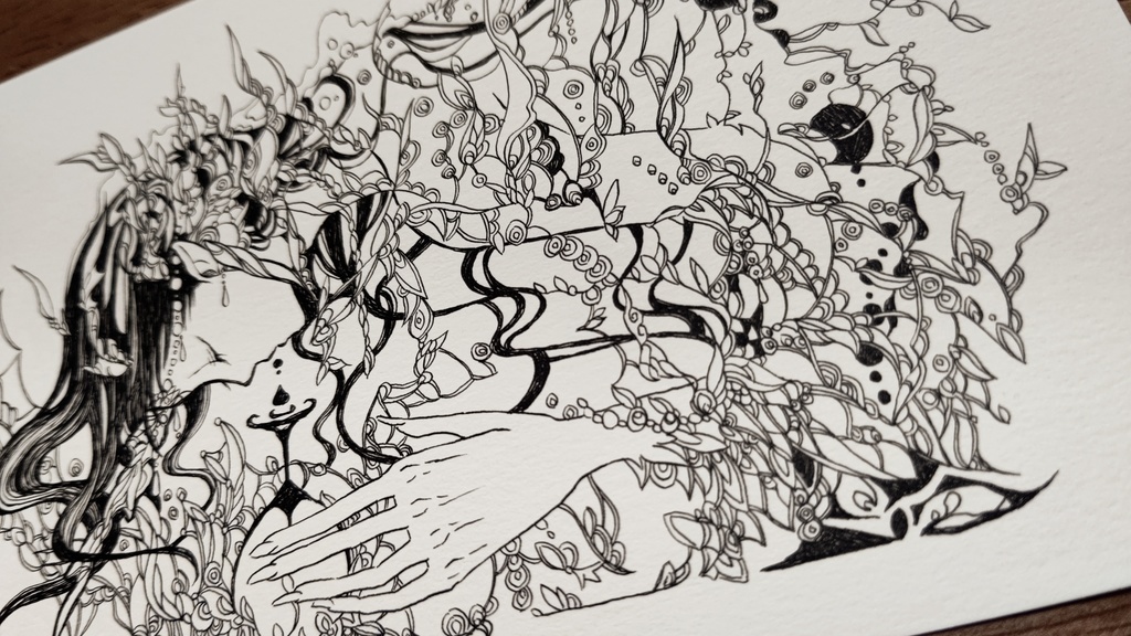 『血肉の恩恵(ユニコーン)』幻獣アート・原画