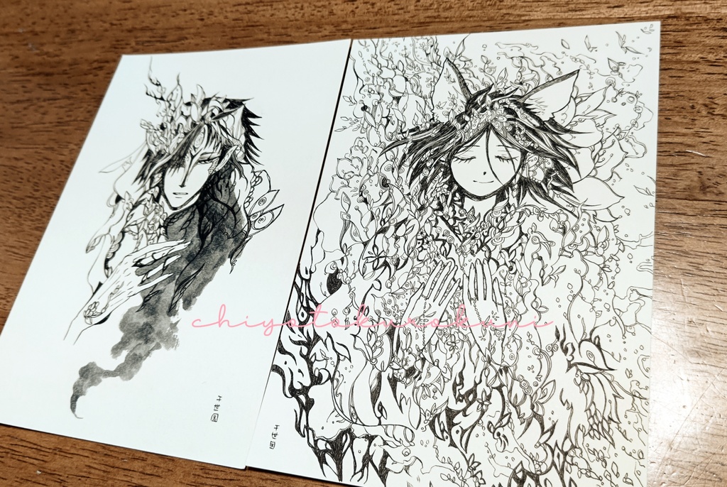 神霊画『小さき神霊の最期』『不可侵領域』セット原画作品