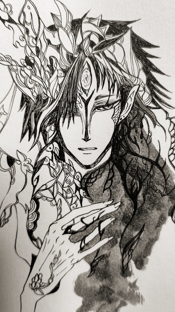 神霊画『小さき神霊の最期』『不可侵領域』セット原画作品