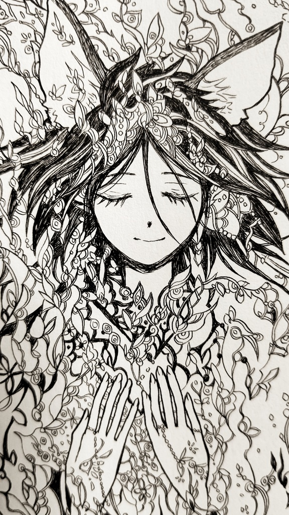 神霊画『小さき神霊の最期』『不可侵領域』セット原画作品