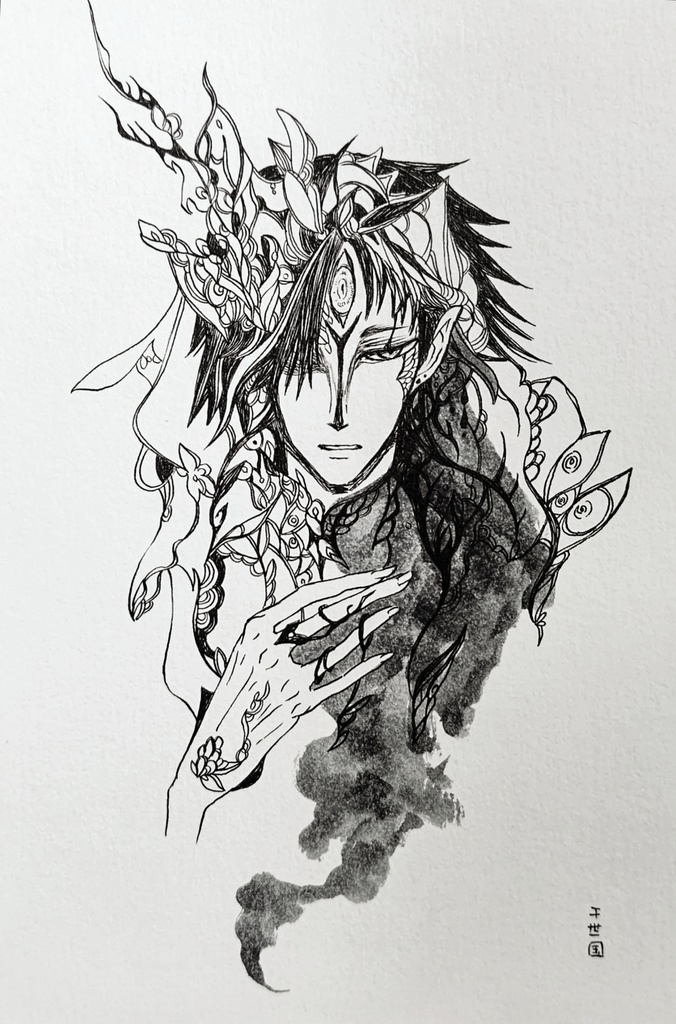 神霊画『小さき神霊の最期』『不可侵領域』セット原画作品