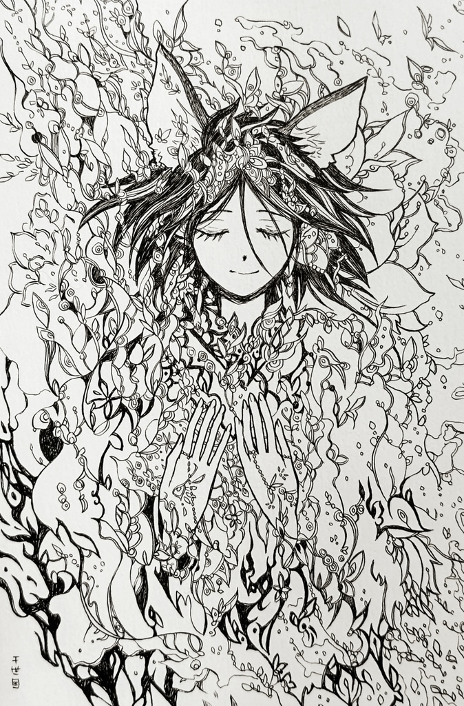 神霊画『小さき神霊の最期』『不可侵領域』セット原画作品