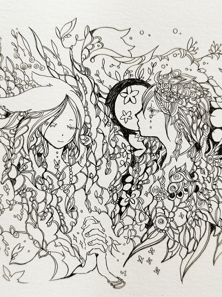 『君が好き』魂の線画アート