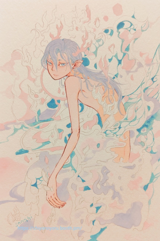 『忘れゆく』創作神様の絵シリーズ、ノンフレームアート
