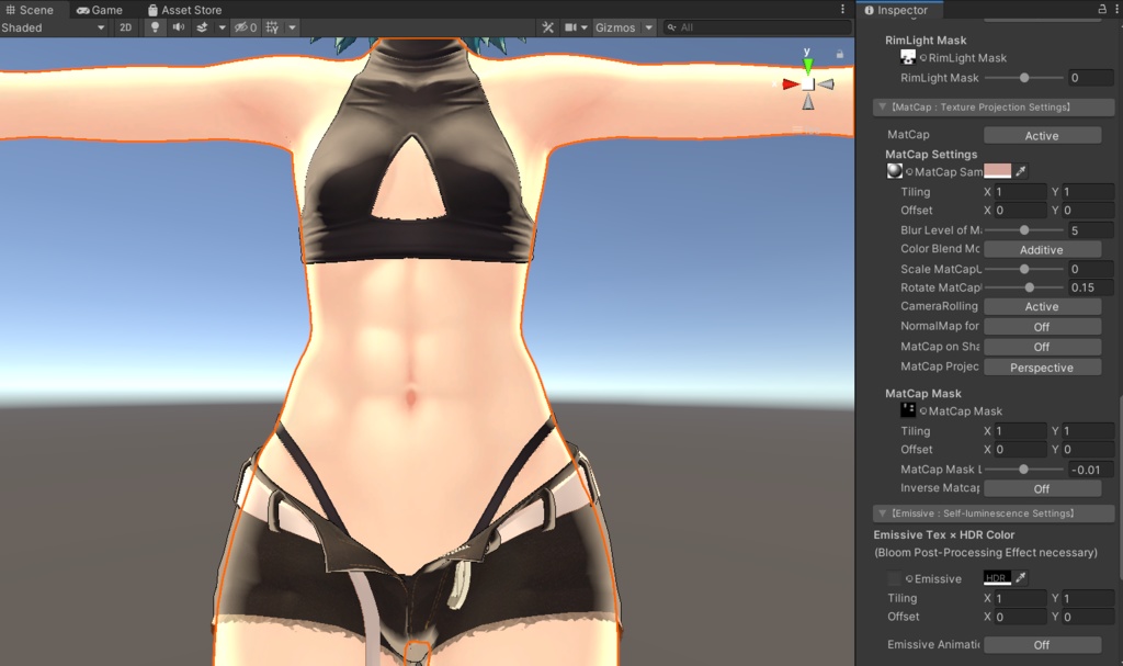【竜胆ちゃん用】腹筋テクスチャ素材 abs texture