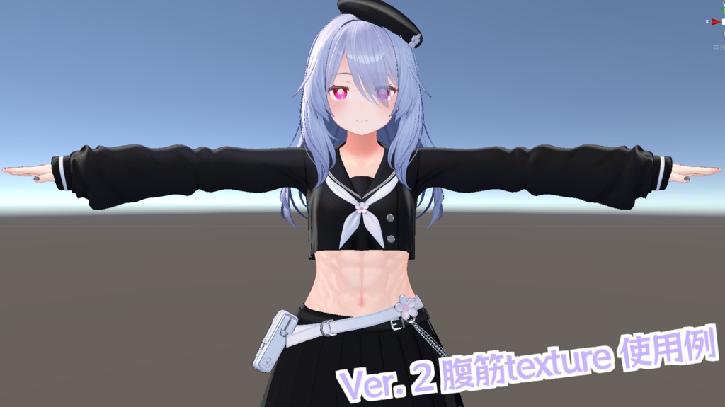 【桔梗ちゃん用】腹筋テクスチャ素材 abs texture