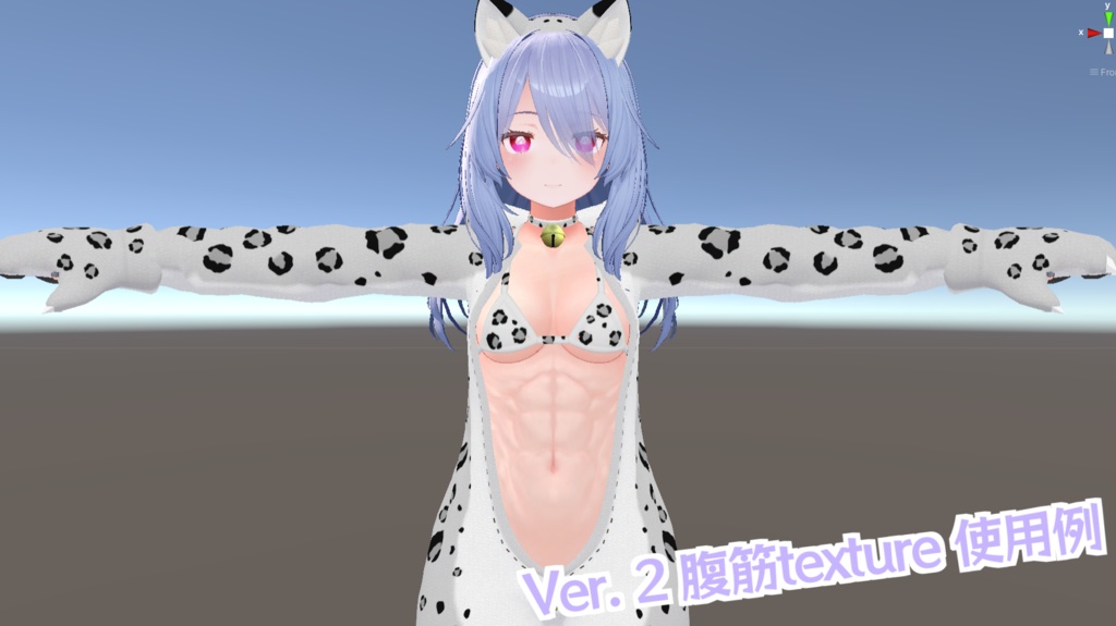 【桔梗ちゃん用】腹筋テクスチャ素材 abs texture