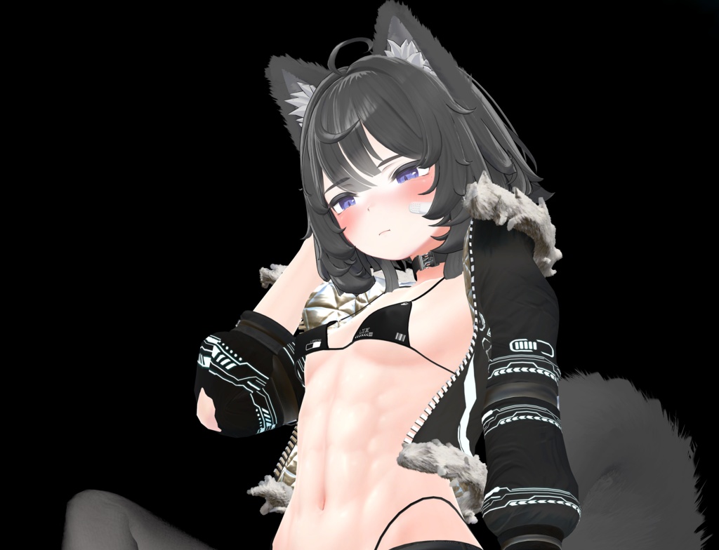 【ヴェールちゃん用】腹筋テクスチャ素材 abs texture