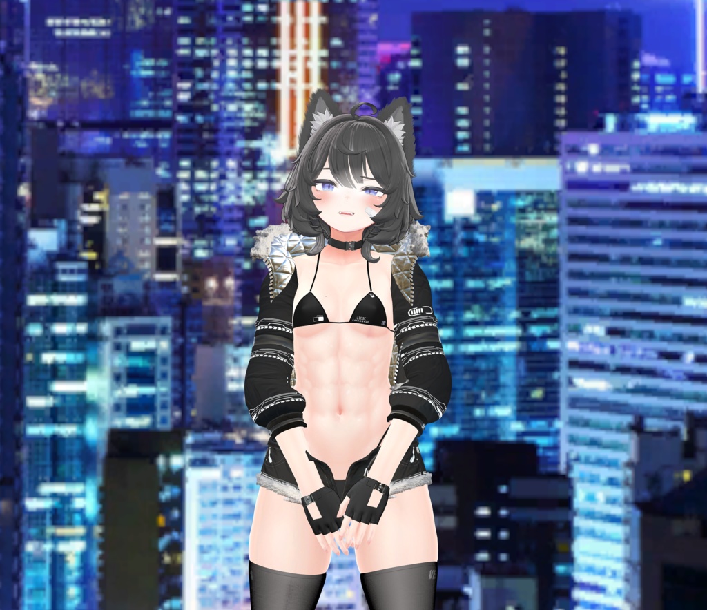 【ヴェールちゃん用】腹筋テクスチャ素材 abs texture