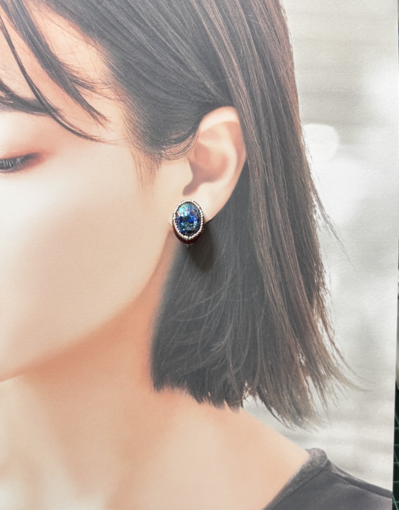 インクルージョンレジンのイヤリング&アンブレラマーカー