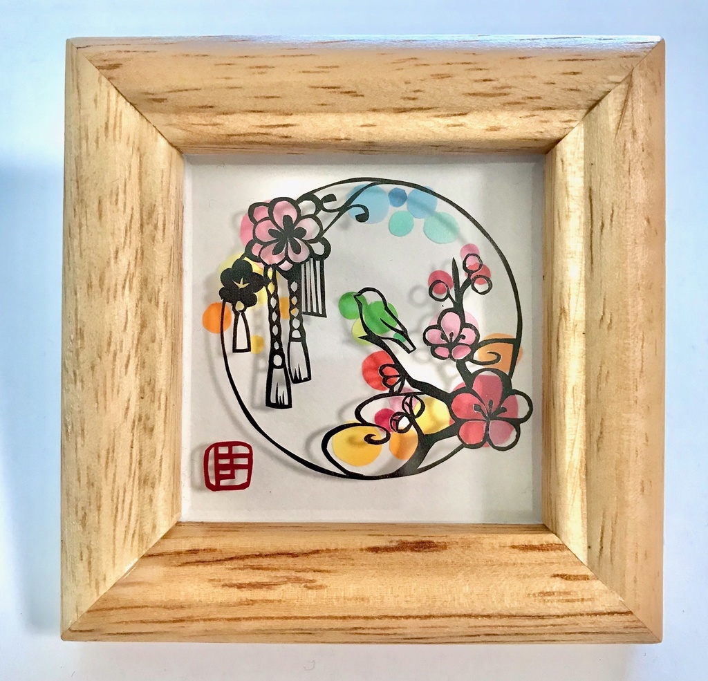 切り絵ミニ原画 梅 はぎやonline Store Booth