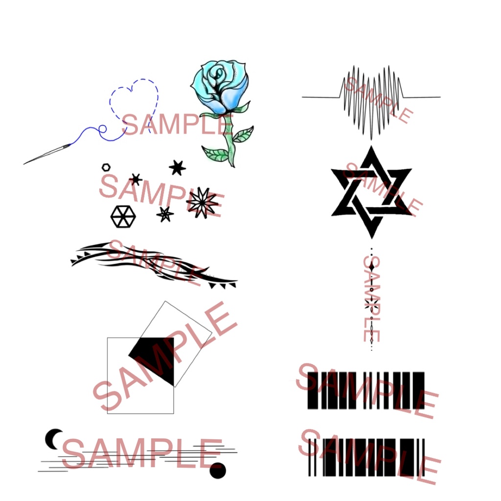 素材 tattoo ワンポイント
