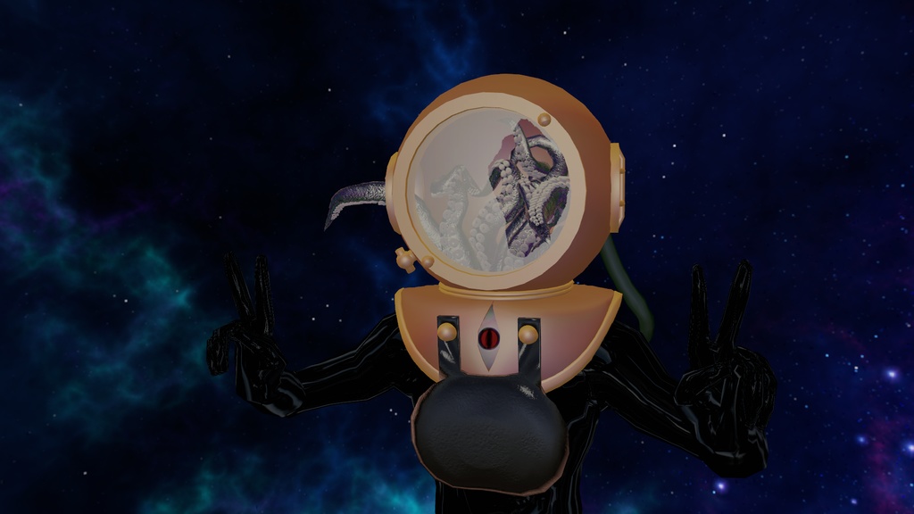 【MA対応】潜水ヘルメット型触手生物「メットちゃん」