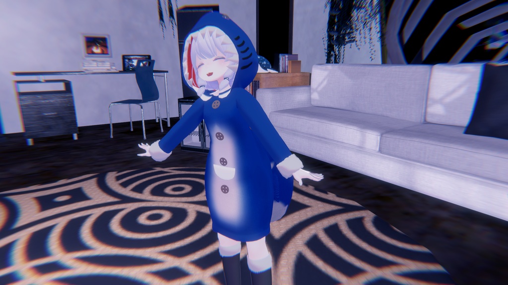 【アノマラボ新共通素体用】サメパジャマ【VRC想定】