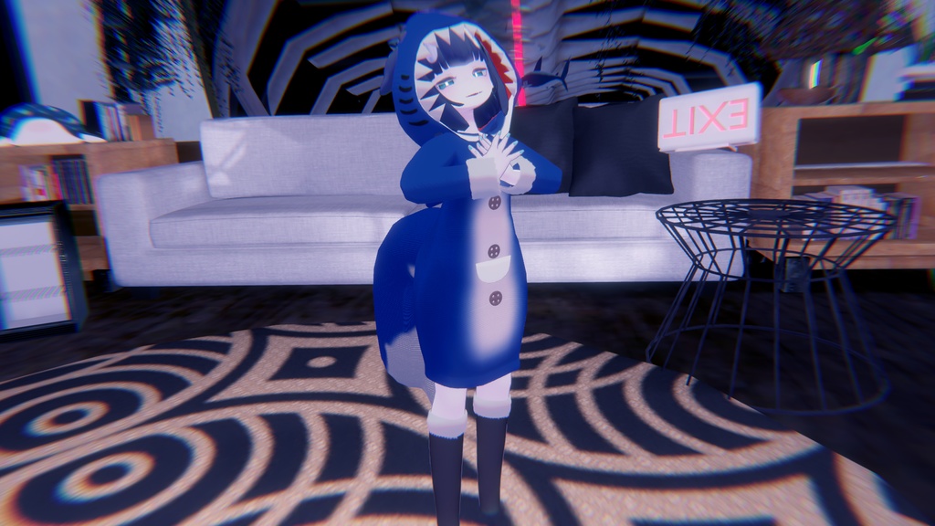 【アノマラボ新共通素体用】サメパジャマ【VRC想定】