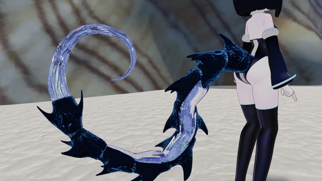 【VRC想定】針水晶の尻尾