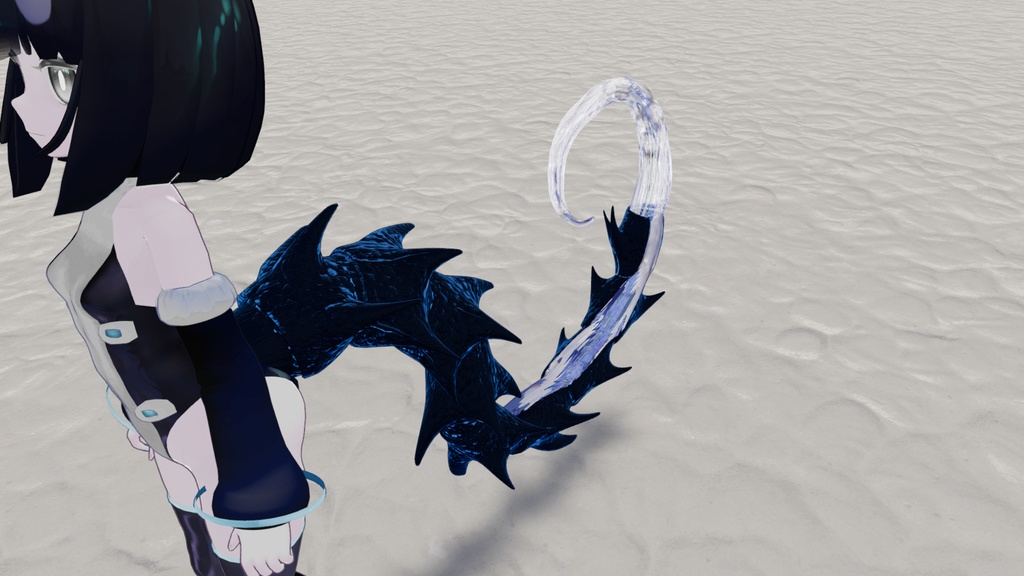 【VRC想定】針水晶の尻尾