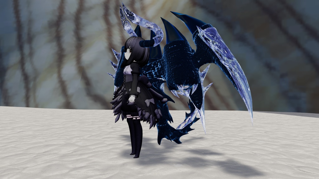 【VRC想定】針水晶の翼