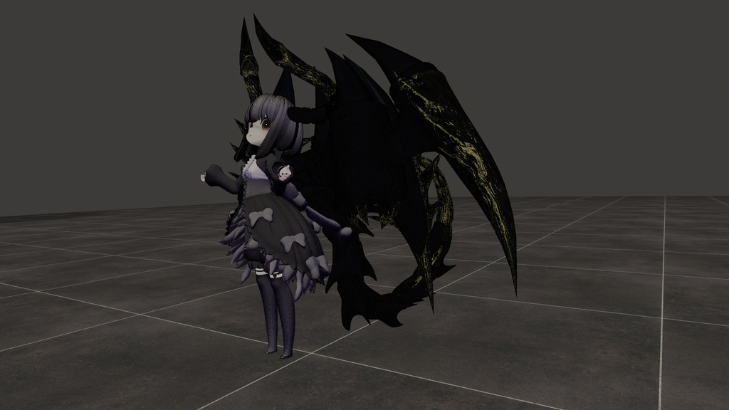 【VRC想定】針水晶の翼