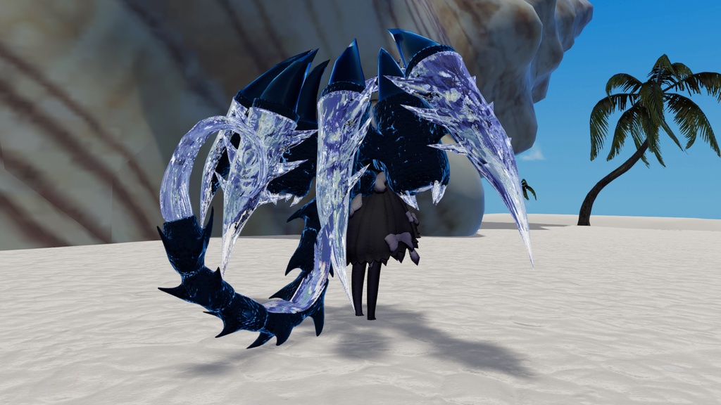 【VRC想定】針水晶の翼