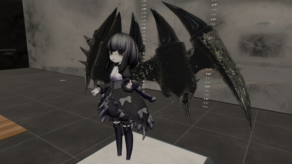 【VRC想定】針水晶の翼