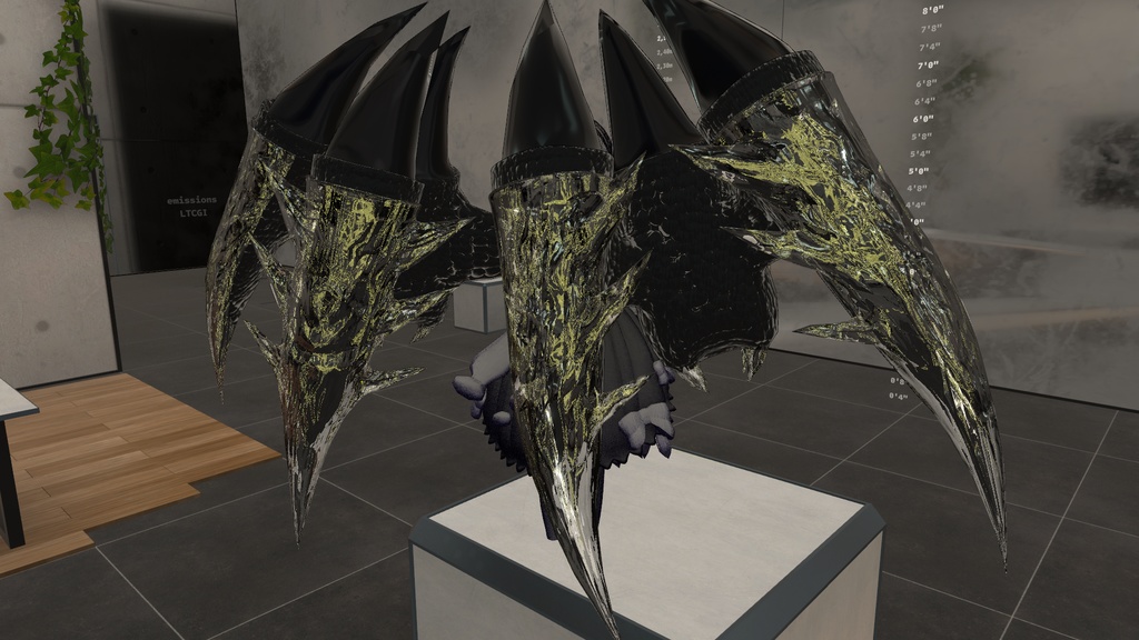 【VRC想定】針水晶の翼