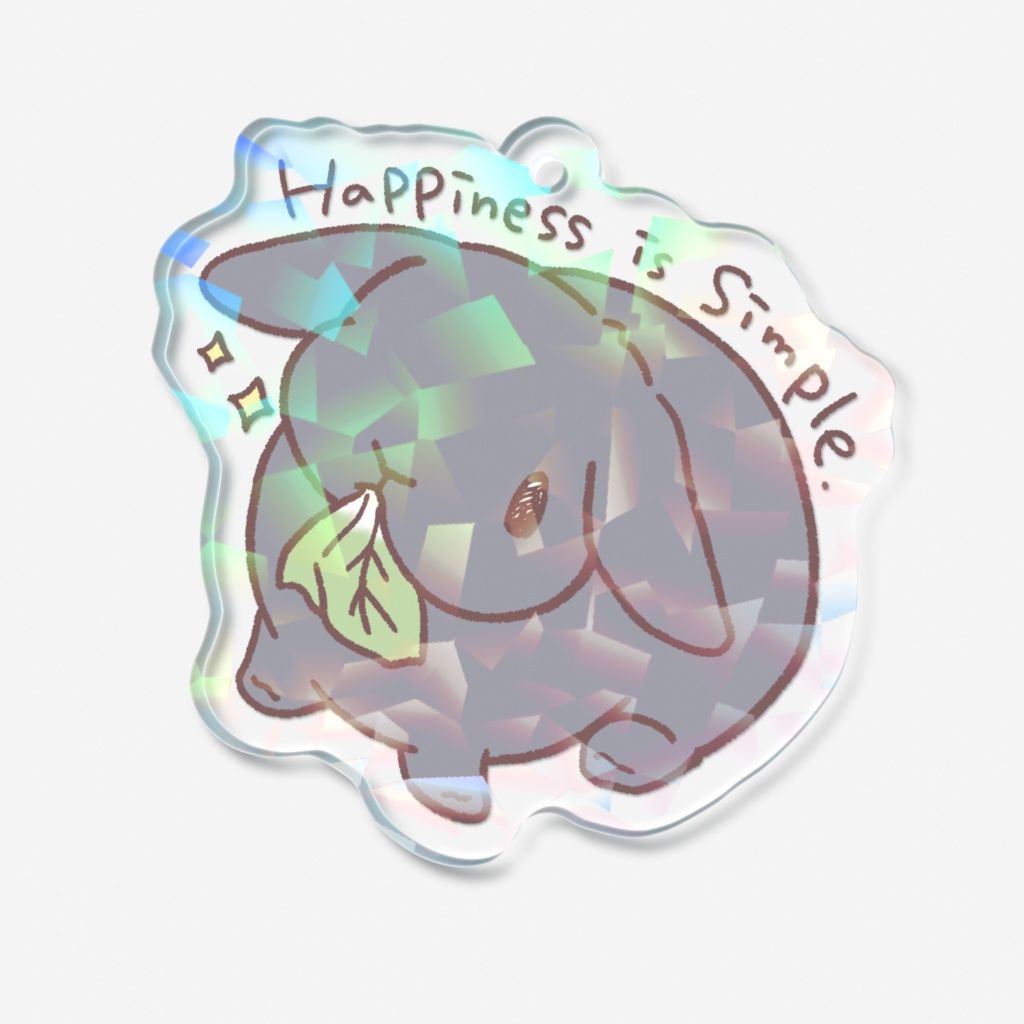 ブルーカラーの垂れ耳うさぎさん【しあわせはシンプルなもの】