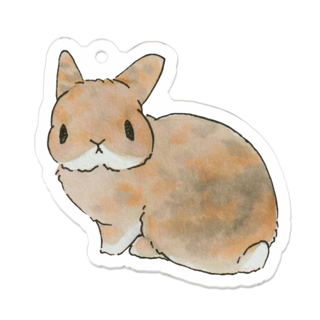 【アナログイラスト】autumn leaf bunny