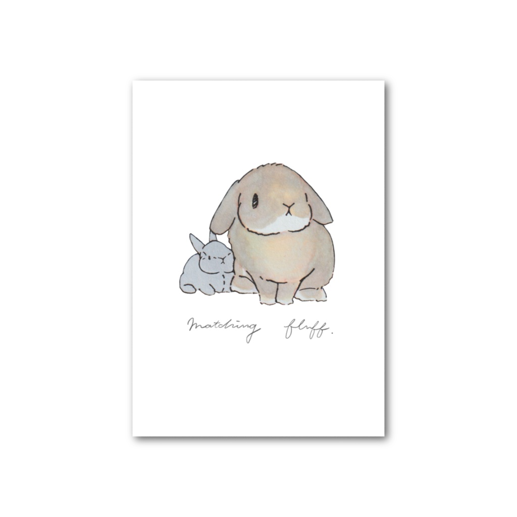 【アナログイラスト】matching fluff