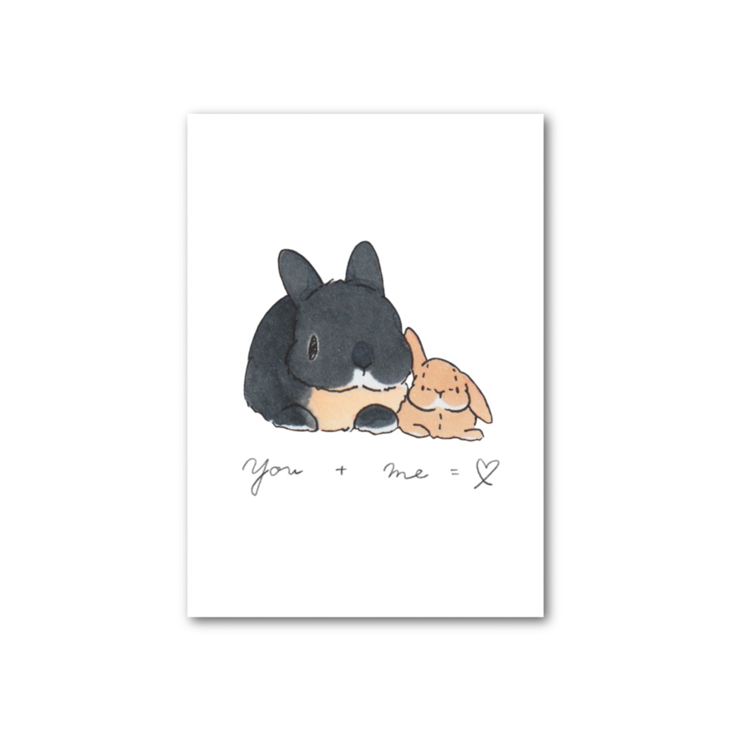 【アナログイラスト】you +me=♡