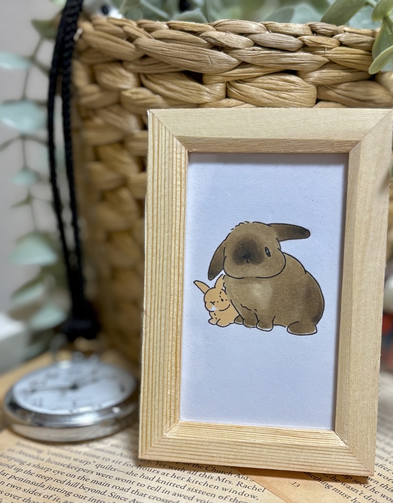 【原画】アナログイラスト 垂れ耳うさぎさん トータス トート