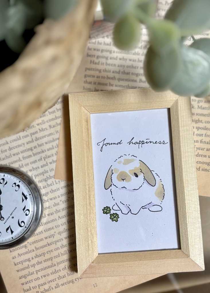 【原画】アナログイラスト 長毛垂れ耳うさぎさん ブロークンリンクス