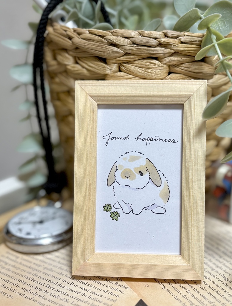 【原画】アナログイラスト 長毛垂れ耳うさぎさん ブロークンリンクス