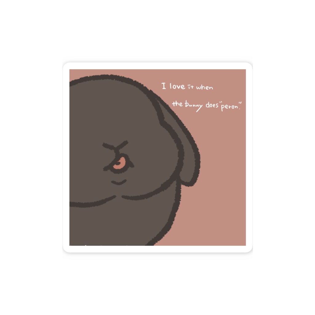 【垂れ耳うさぎさん】I love it when the bunny does “peron”.【ペロンってするのが好き】