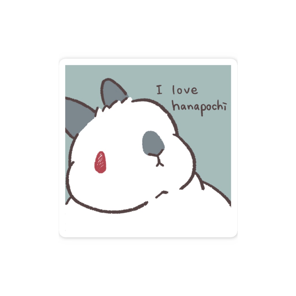 【立ち耳うさぎ】I love hanapochi【ブルー】