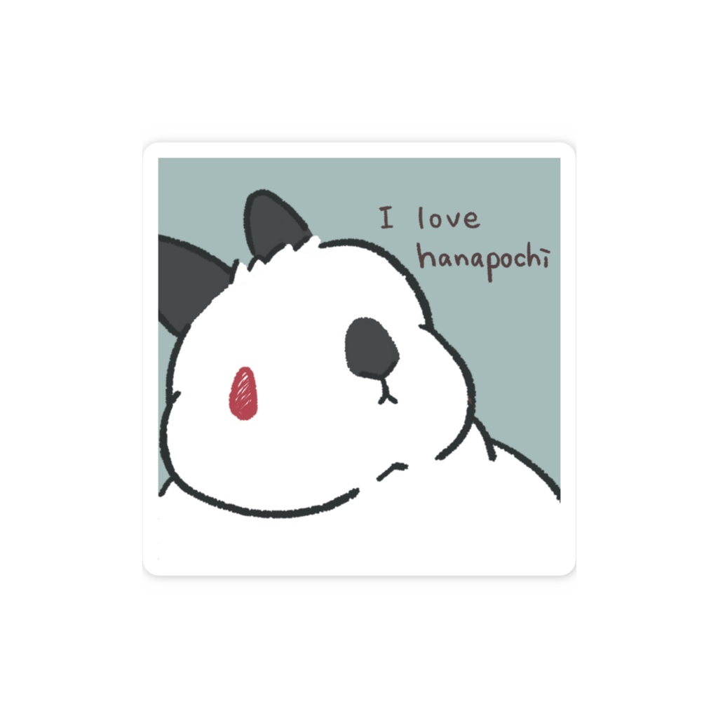 【立ち耳うさぎ】I love hanapochi【ブラック】