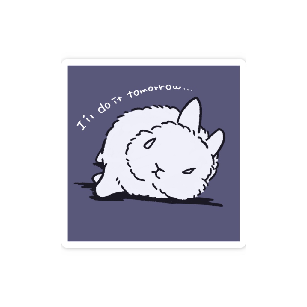 【立ち耳うさぎ】明日やる…… 【長毛】